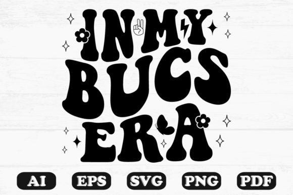 In My Bucs Era Retro Wavy Svg T-shirt Graphics for Crafts