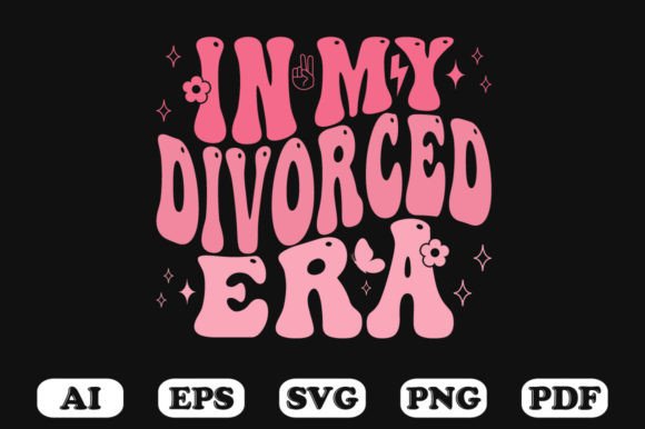 In My Divorced Era Retro Wavy Svg Graphics for Crafts