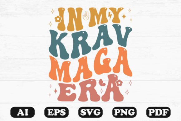In My Krav Maga Era Retro Wavy Svg Graphics and Crafts Review