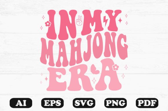 In My Mahjong Era Retro Wavy Svg for Crafts and Graphics