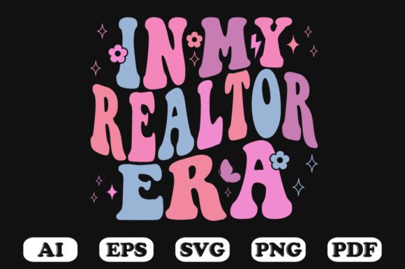 In My Realtor Era Retro Wavy Svg for Graphics and Crafts